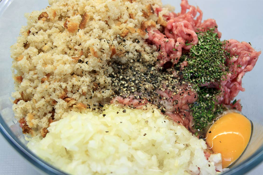 the burger ingredients
