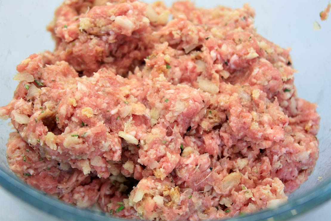 the mixed burger meat
