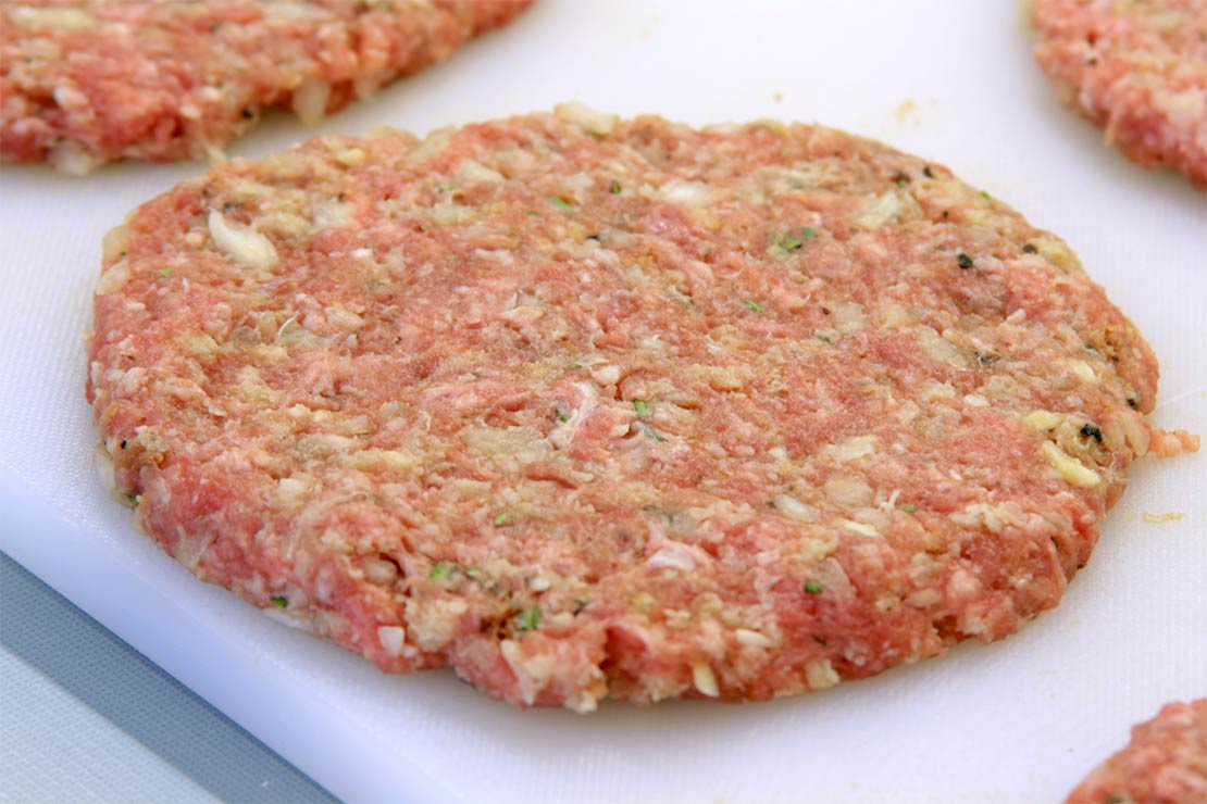 the formed lamb burger patties
