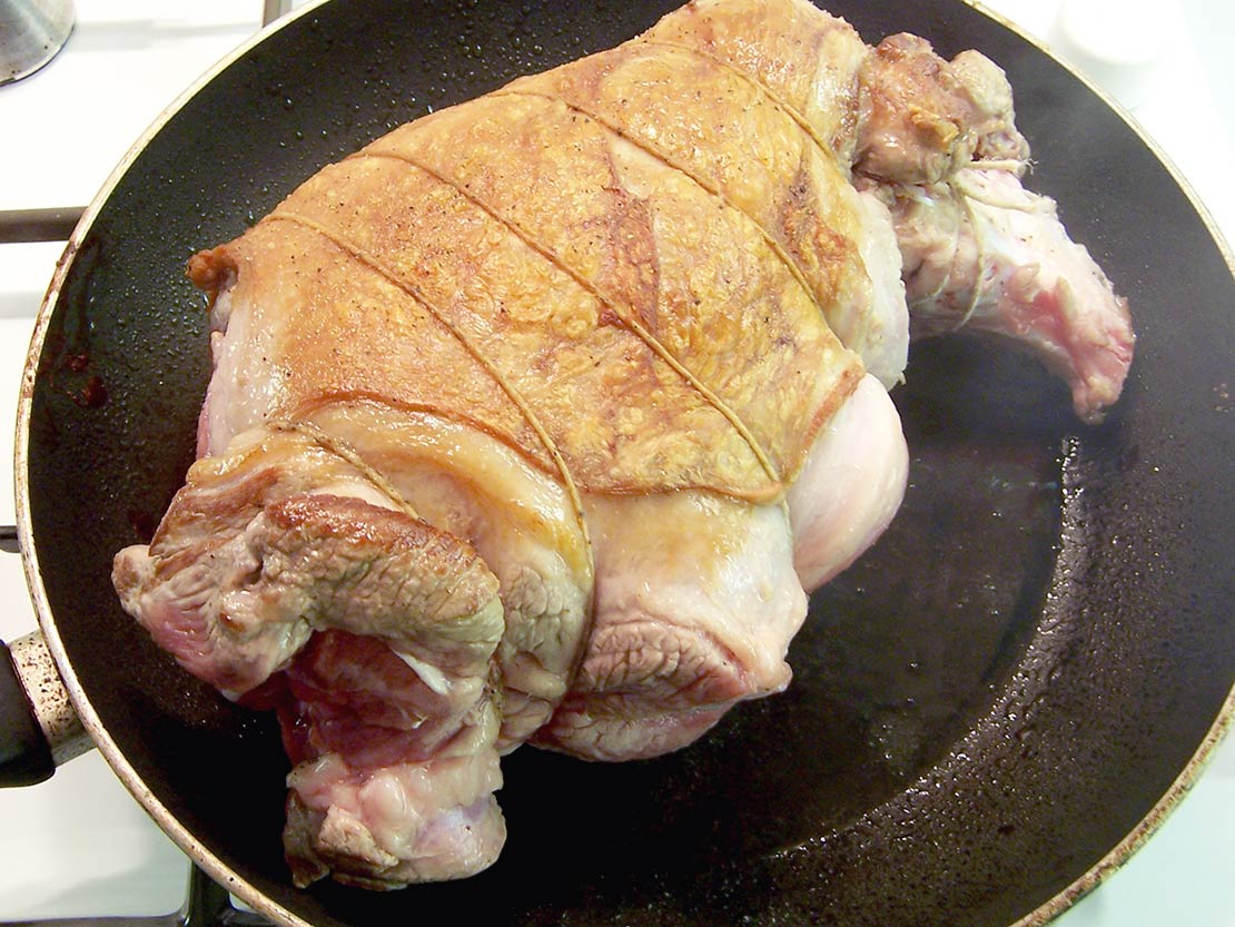 browning the lamb