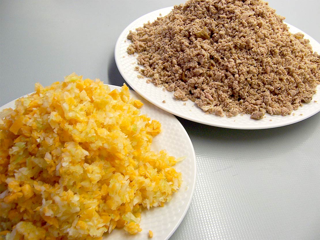 minced ingredients