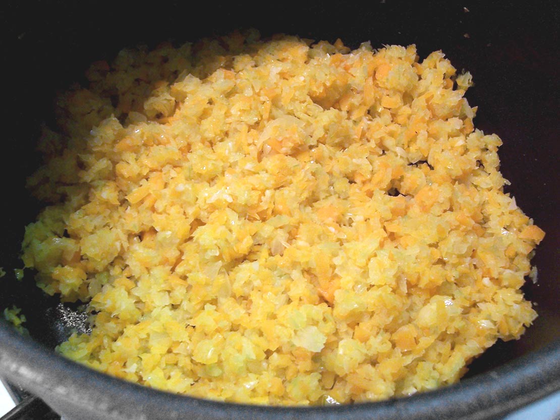 softened vegetables