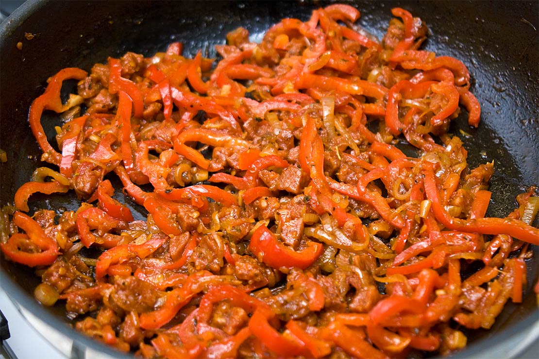 the cooked filling