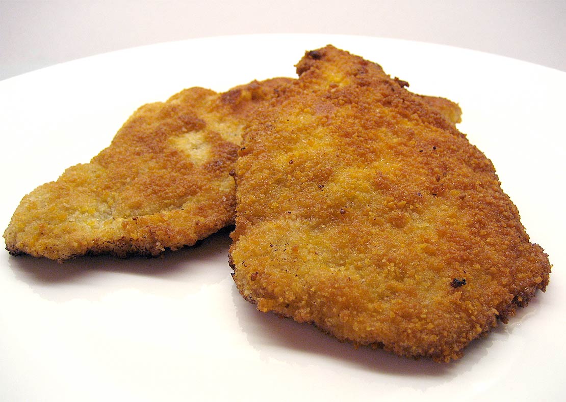 the finished escalopes