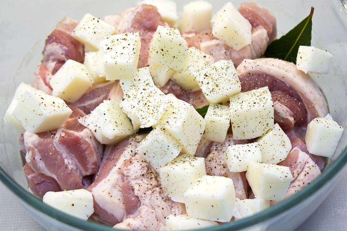 the raw rillettes ingredients