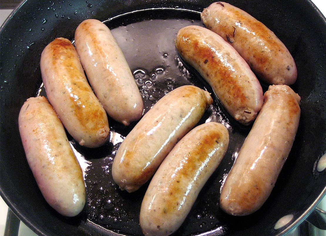 browning the sausages