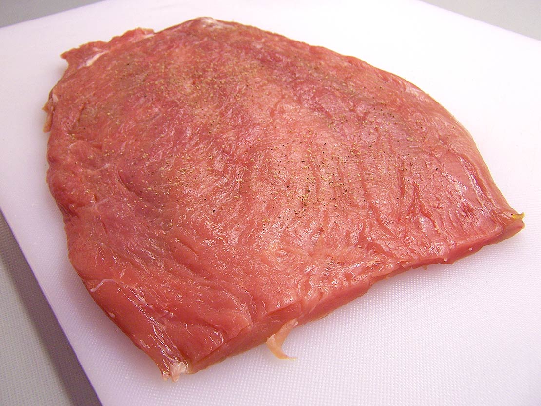flattening the meat