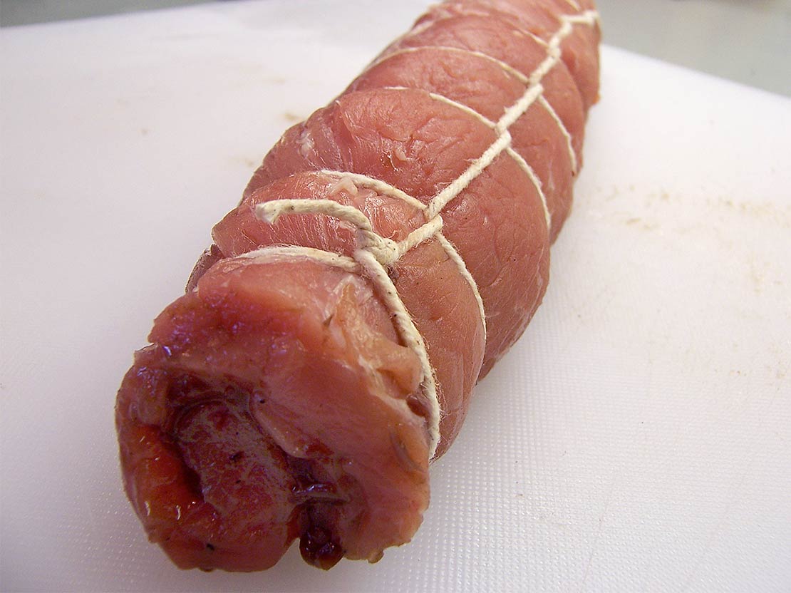 the rolled and tied tenderloin