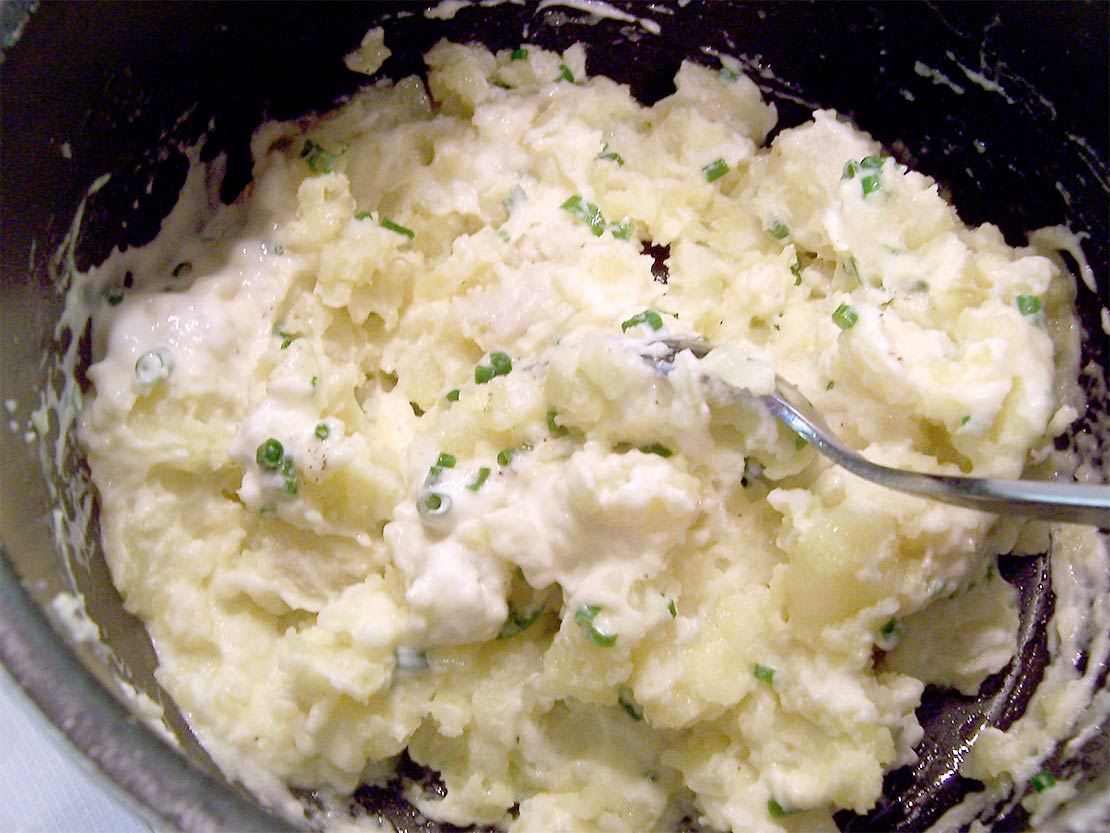 mixing in the ingredients