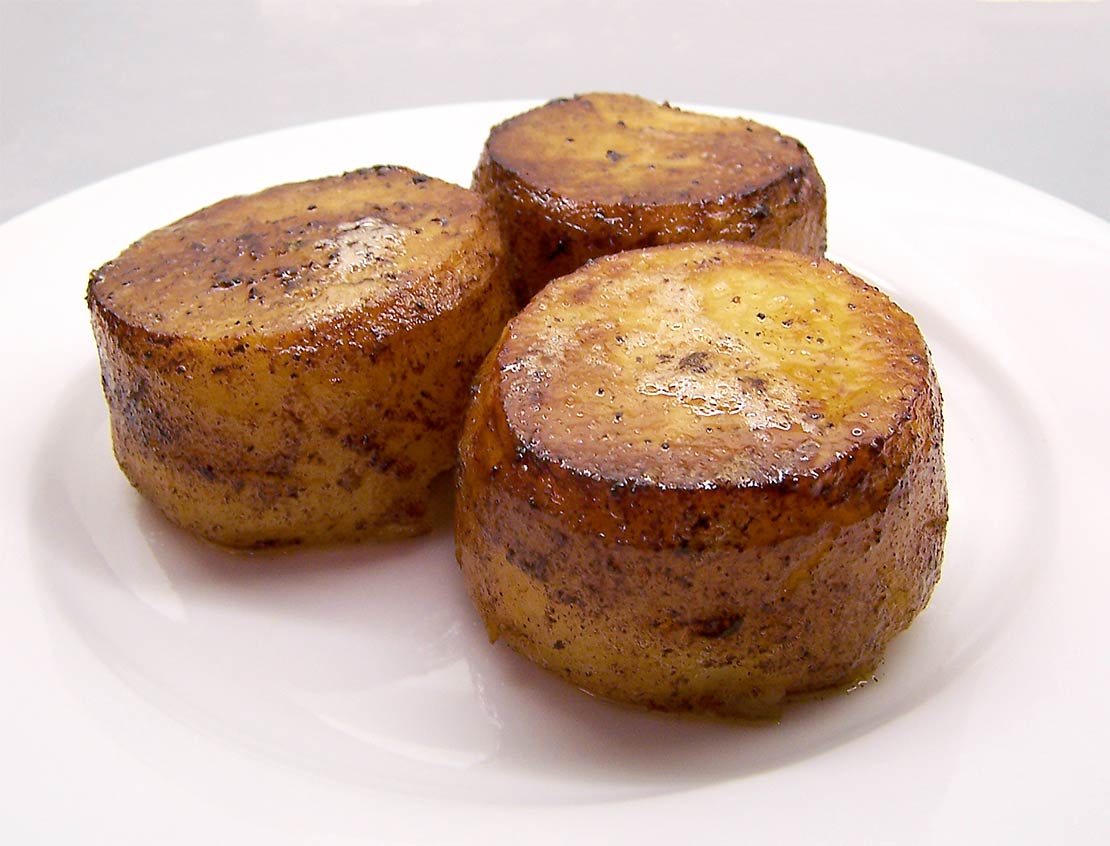 the finished fondant potatoes