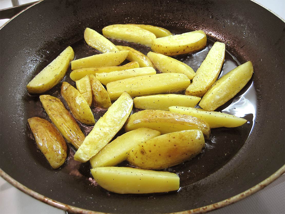 frying the chips