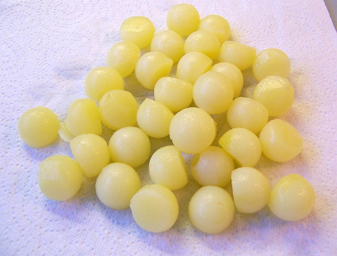 blanched potatoes