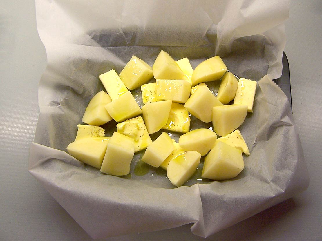 the ingredients on the parchment