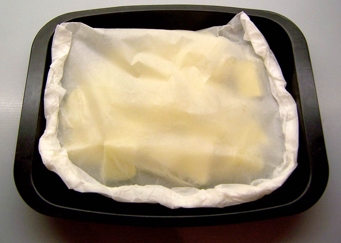 the potatoes in a parcel