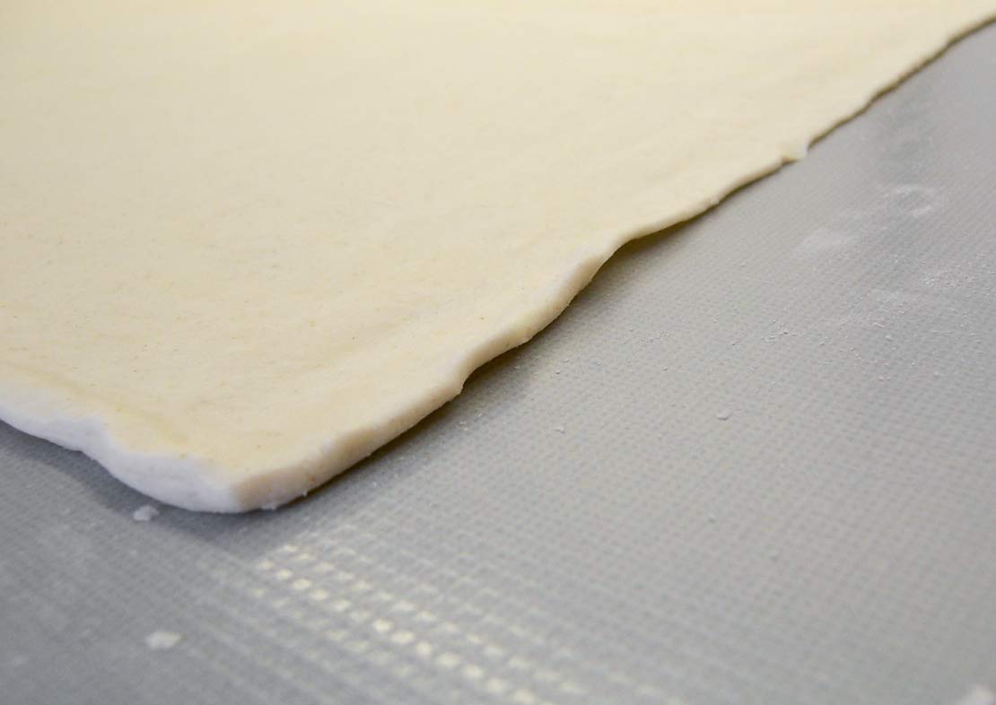 rolling out the pastry