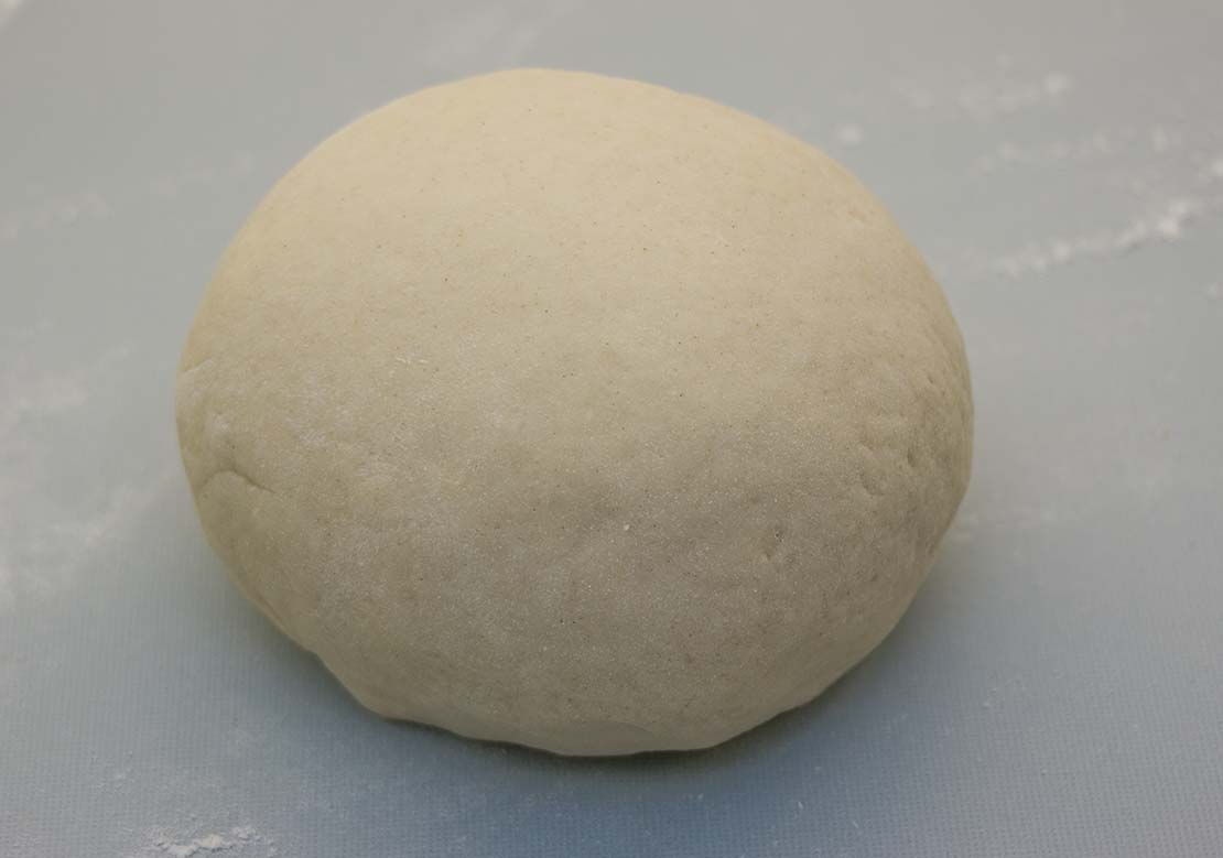 the kneaded dough for the pancakes