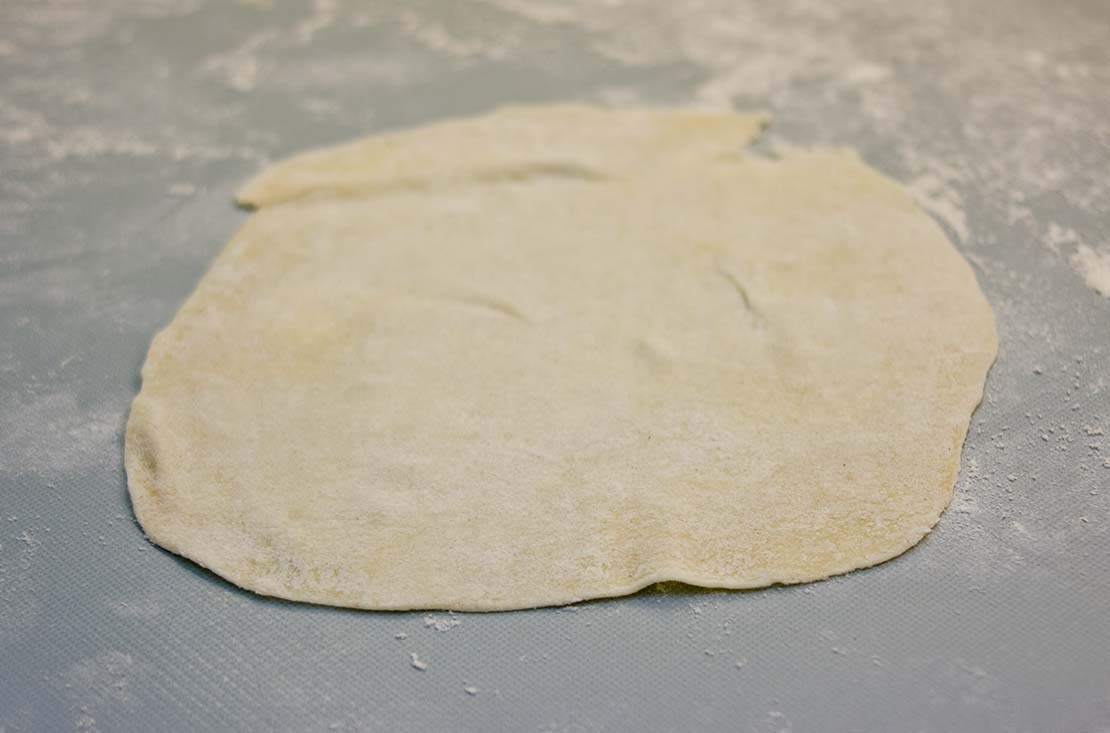 the pancakes rolled out very thin