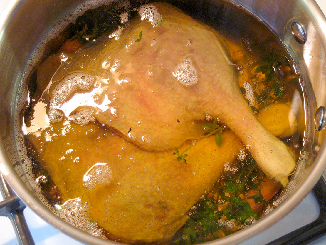 cooking the duck