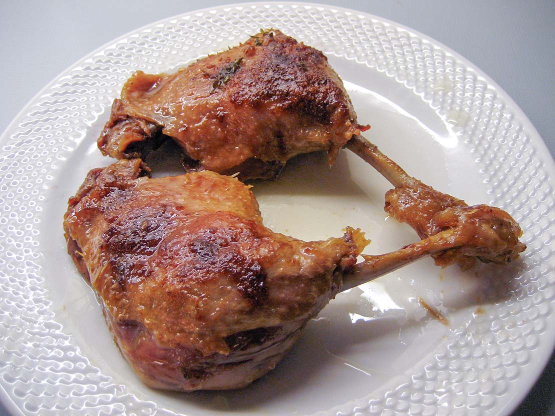 the cooked duck