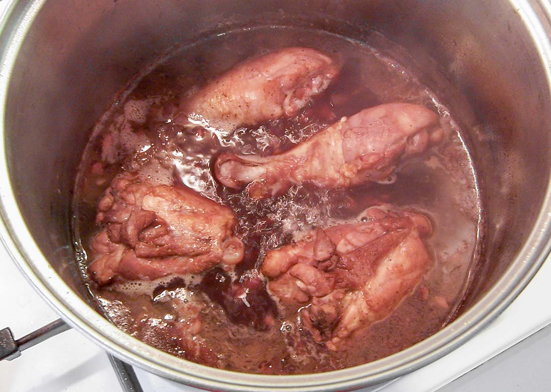 turning the chicken