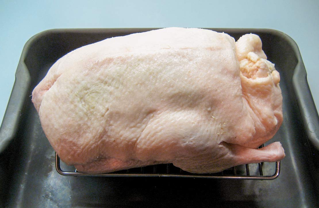 Preparing the duck