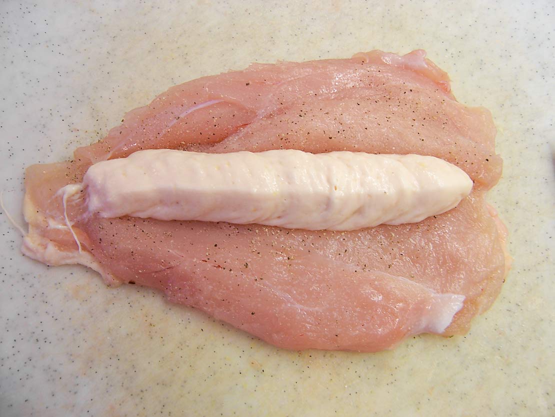 filling the chicken breast