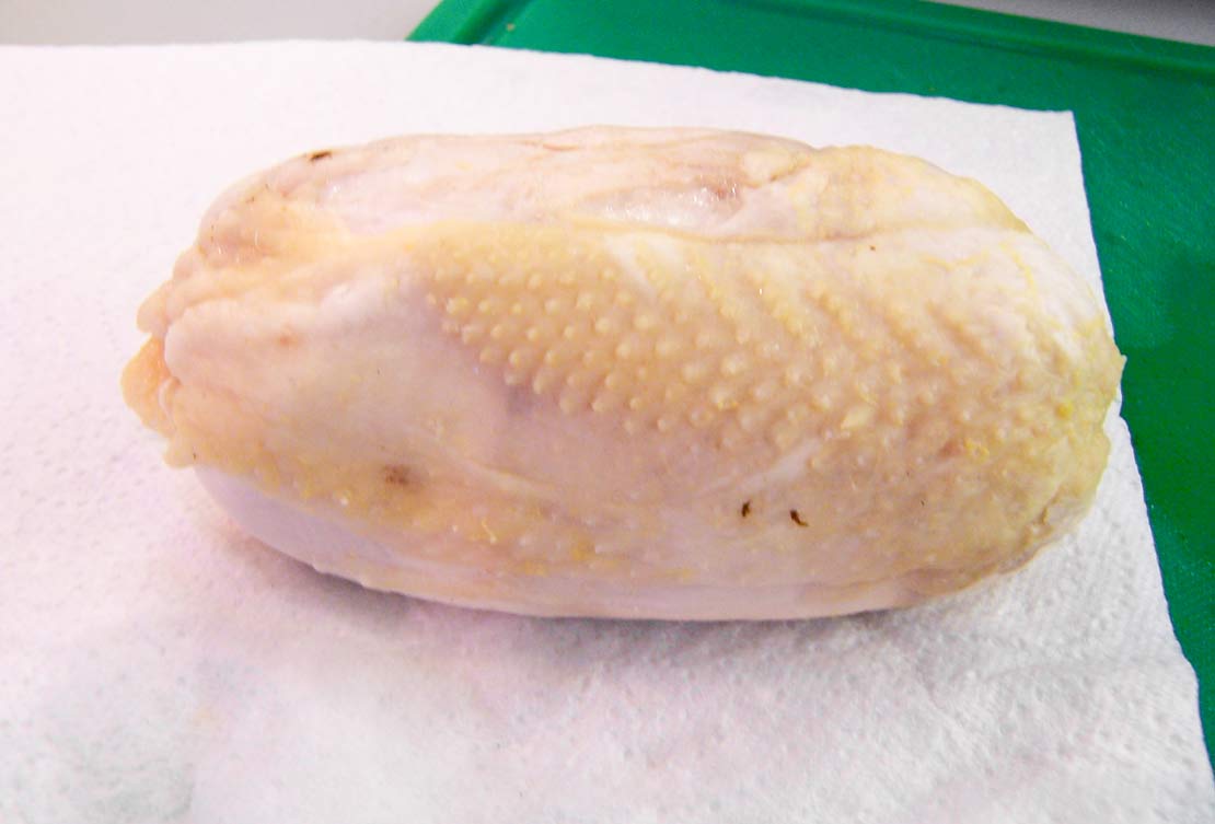 par-cooking the chicken