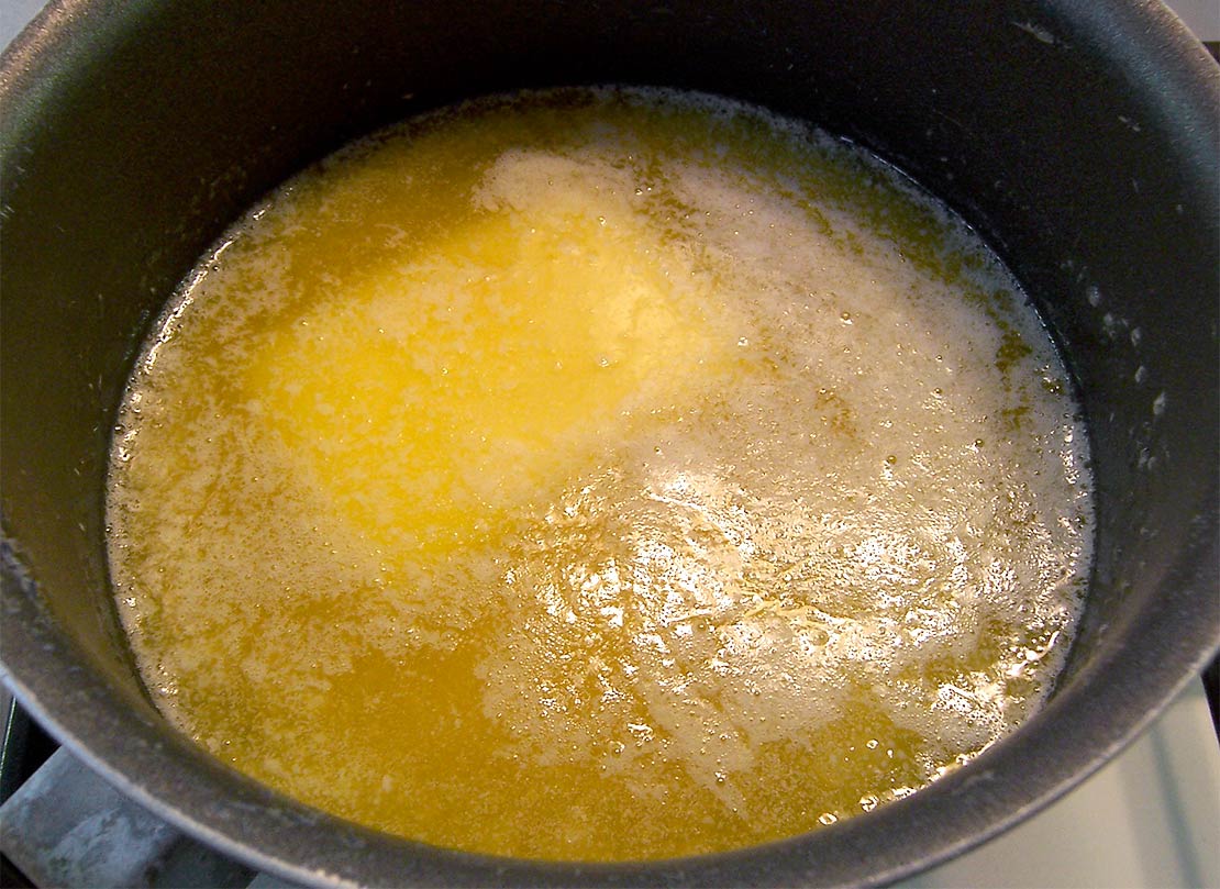 melting the butter