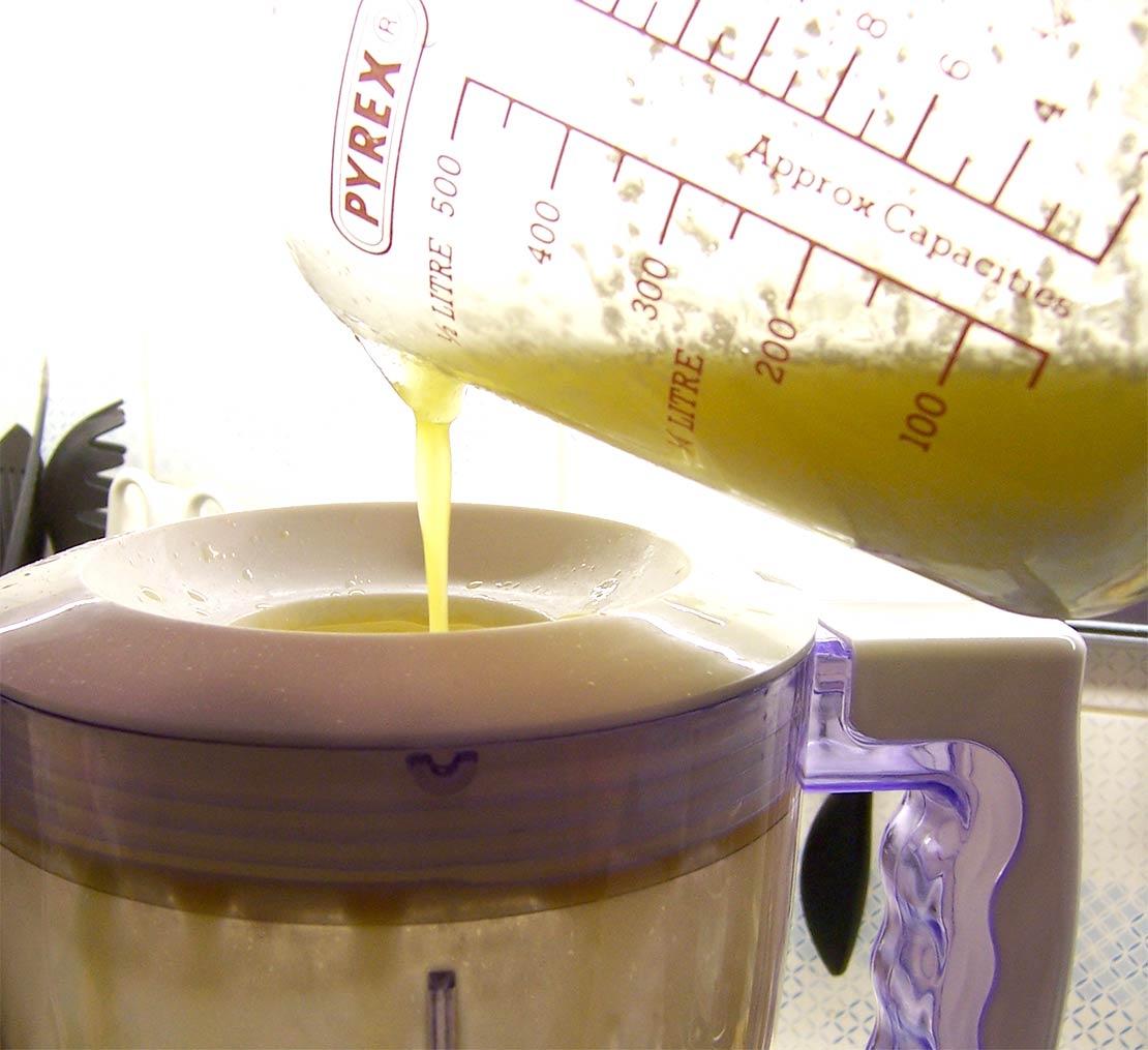 adding the butter