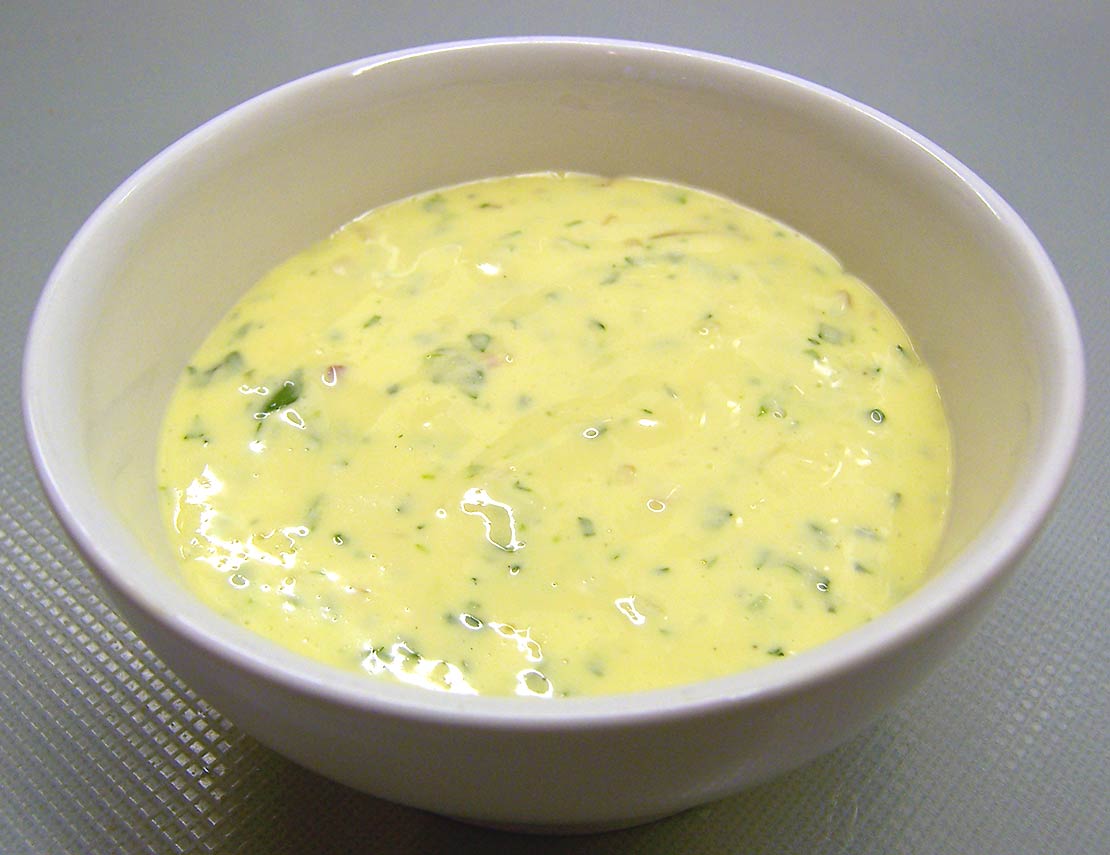 the finished sauce