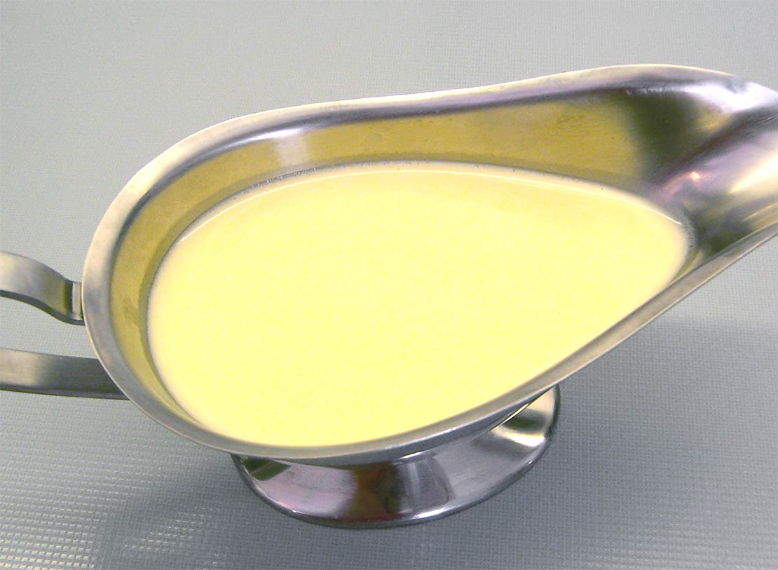 the finished cream sauce