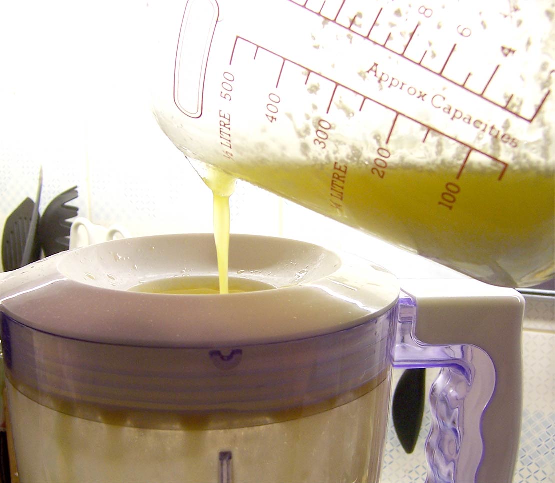 adding the butter