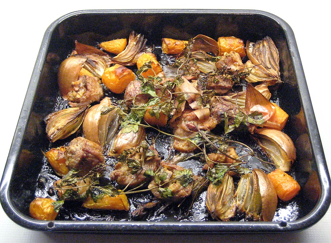 the roasted ingredients