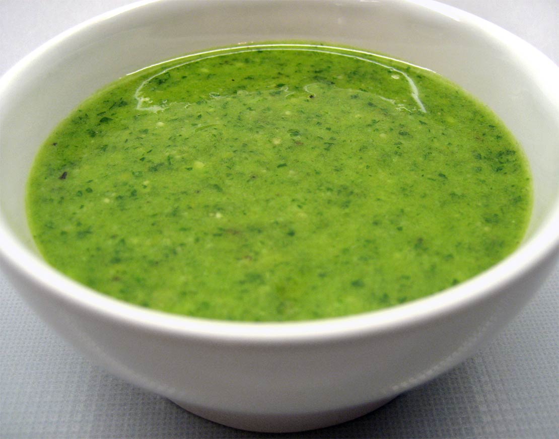 the finished pesto
