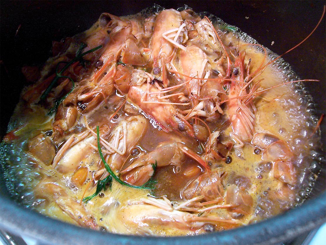boiling the ingredients