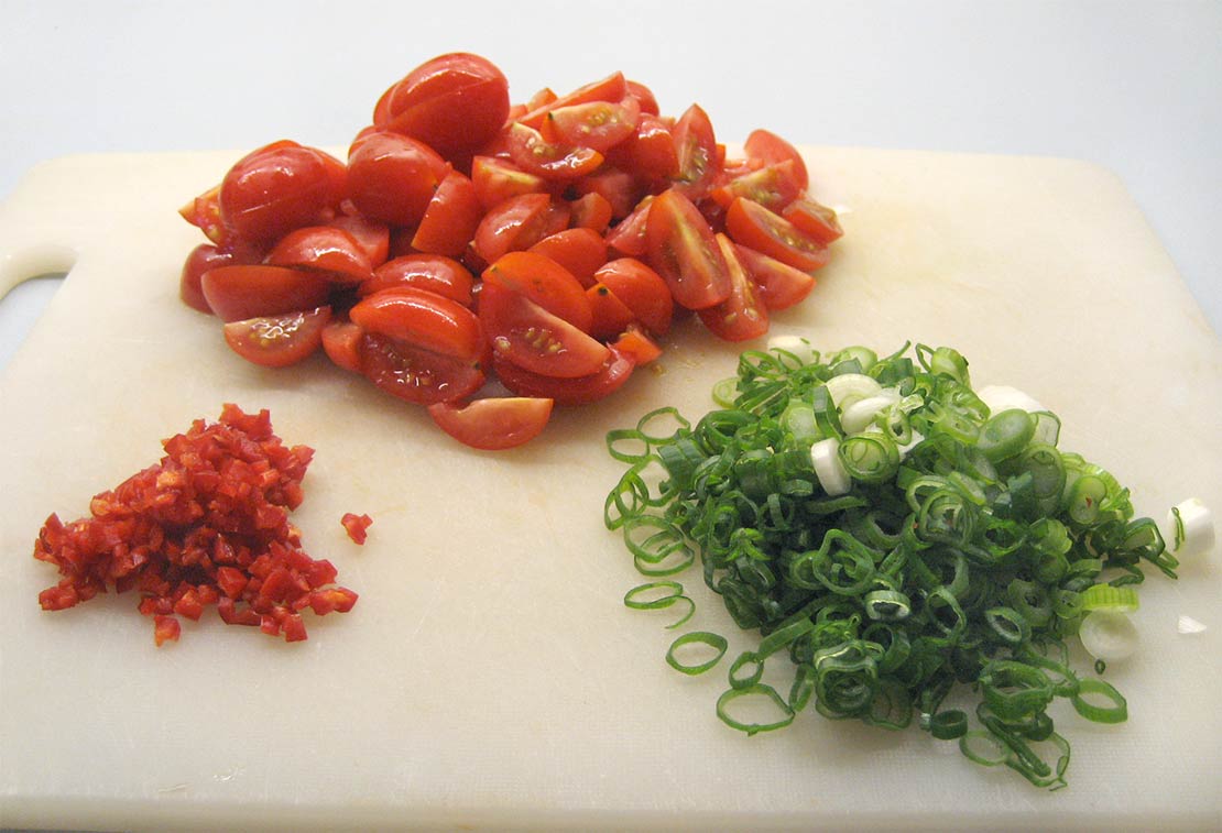 the ingredients on a chopping board