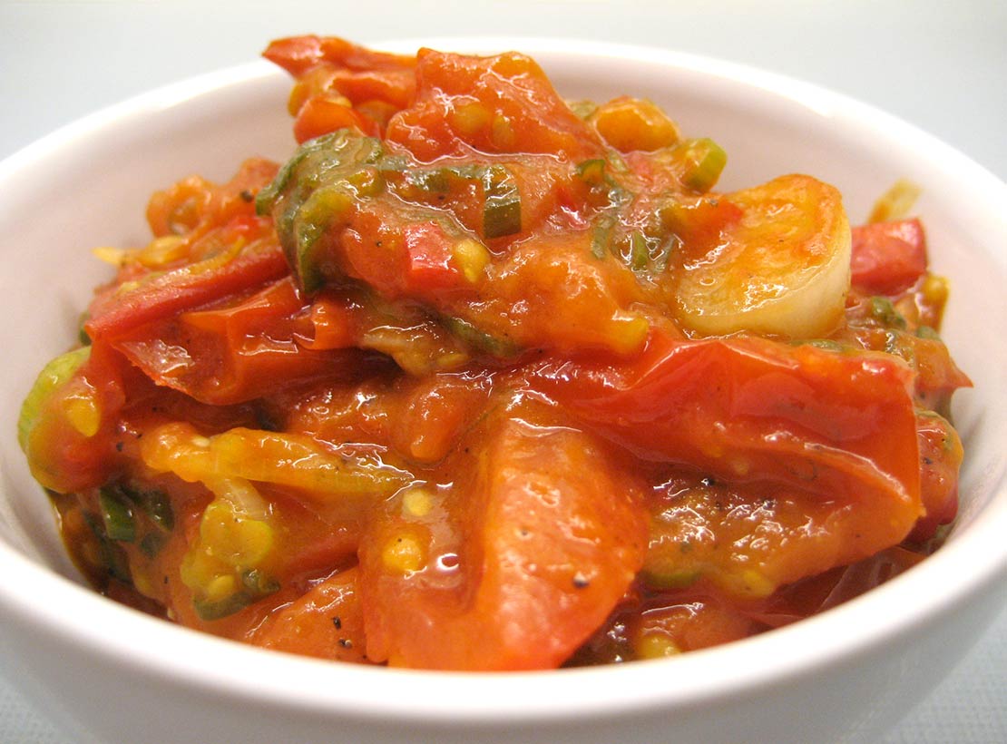 a glorious bowl of the finished tomato salsa