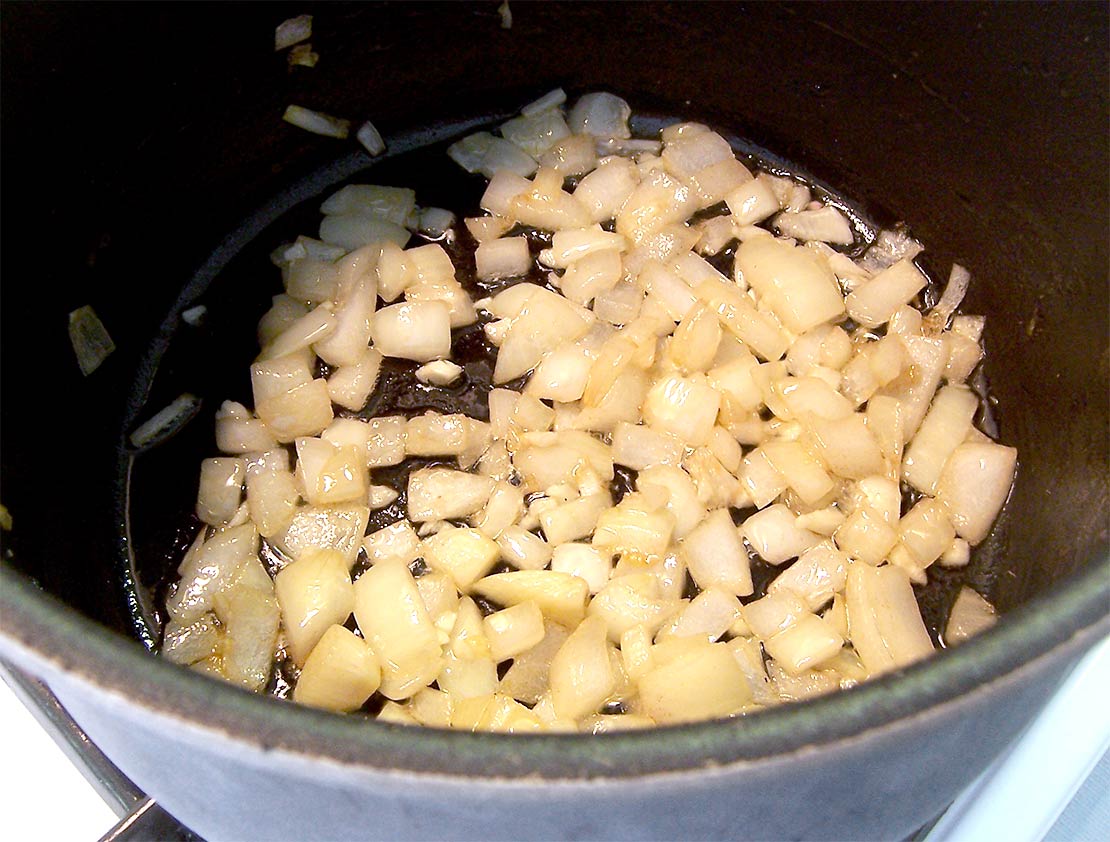 softened onion