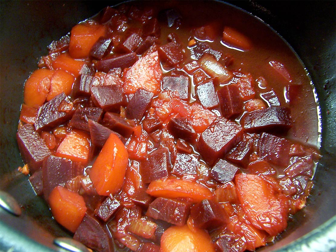 cooked ingredients