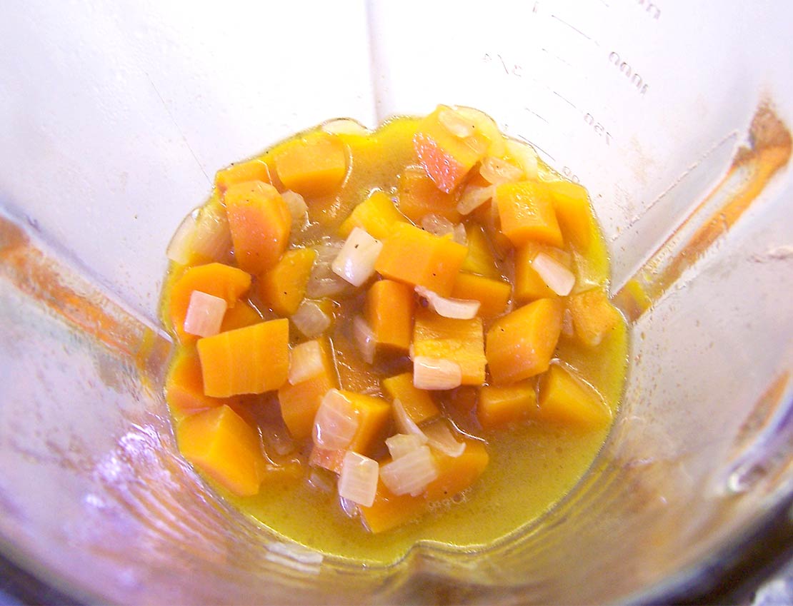 blending the soup