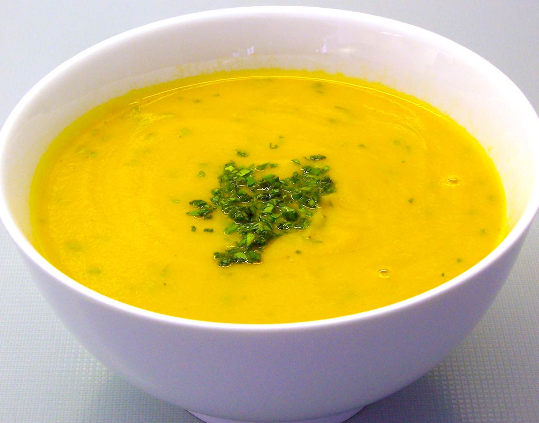 the finished soup