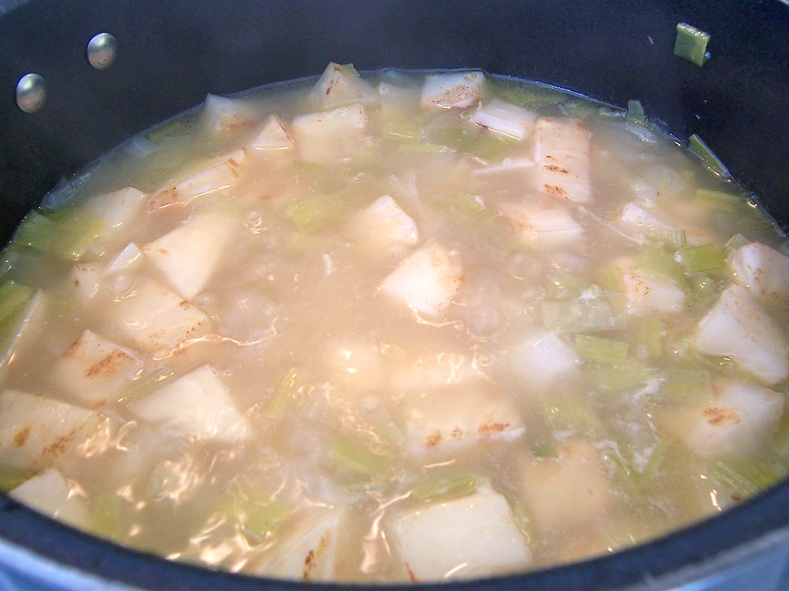 cooking the potato