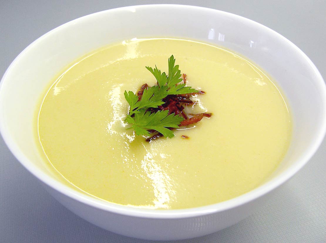 the finished soup