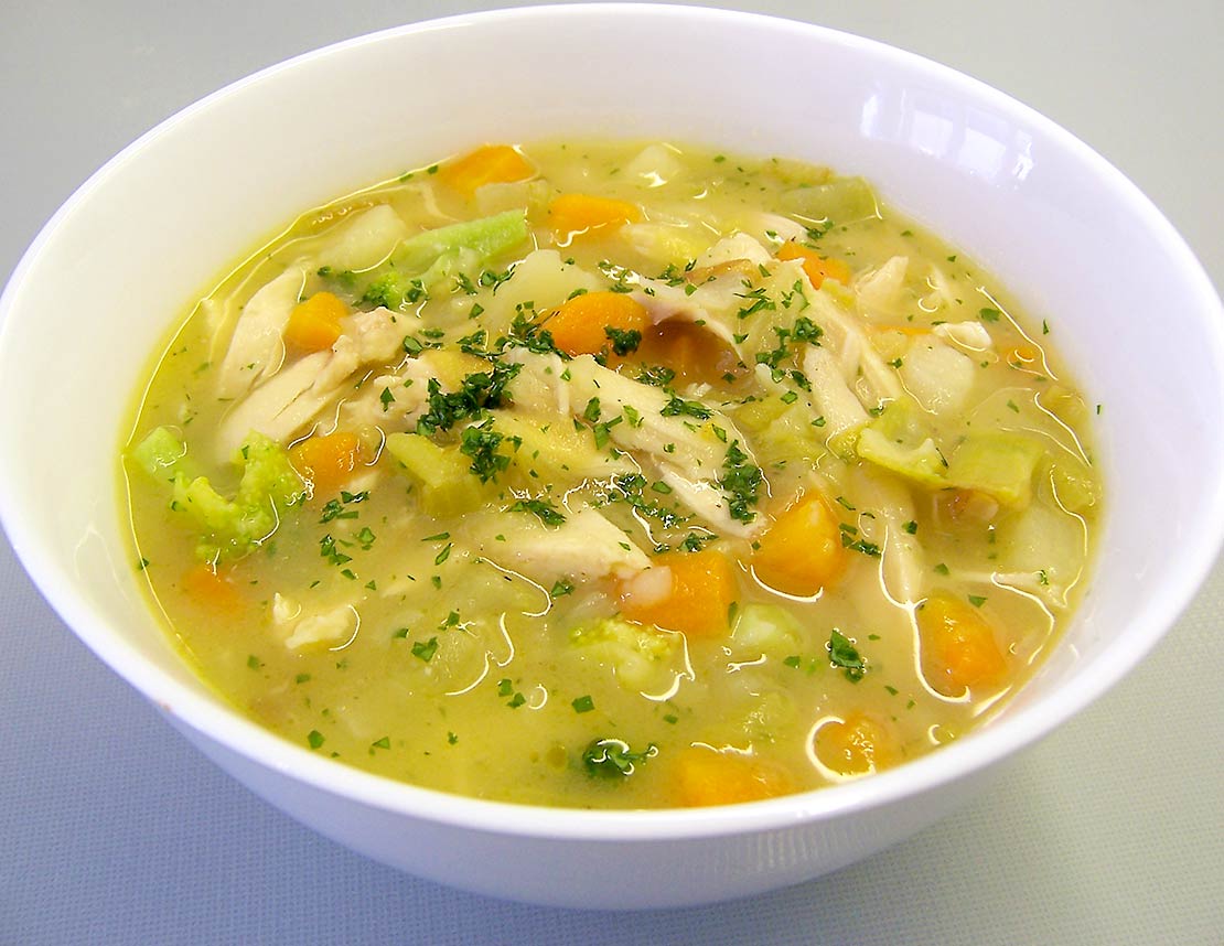 the finished soup