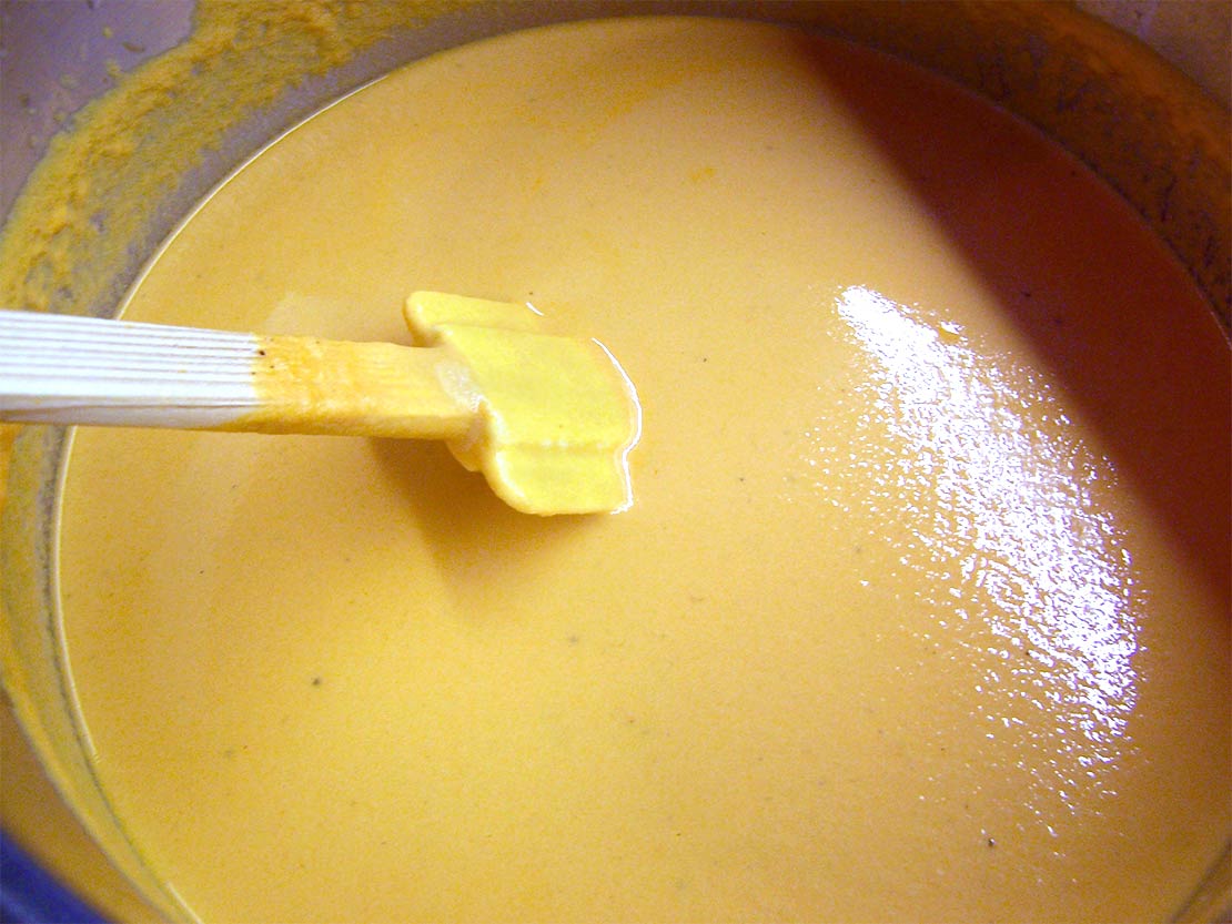 adding the cream