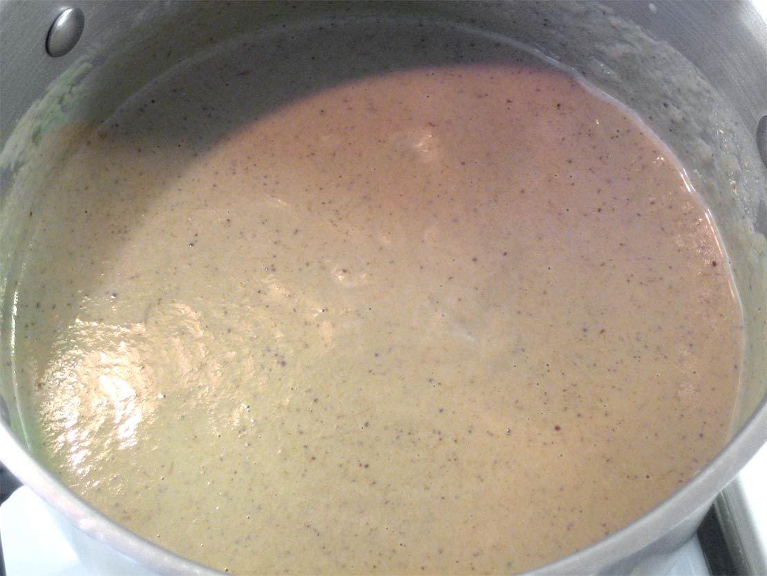 the blended soup