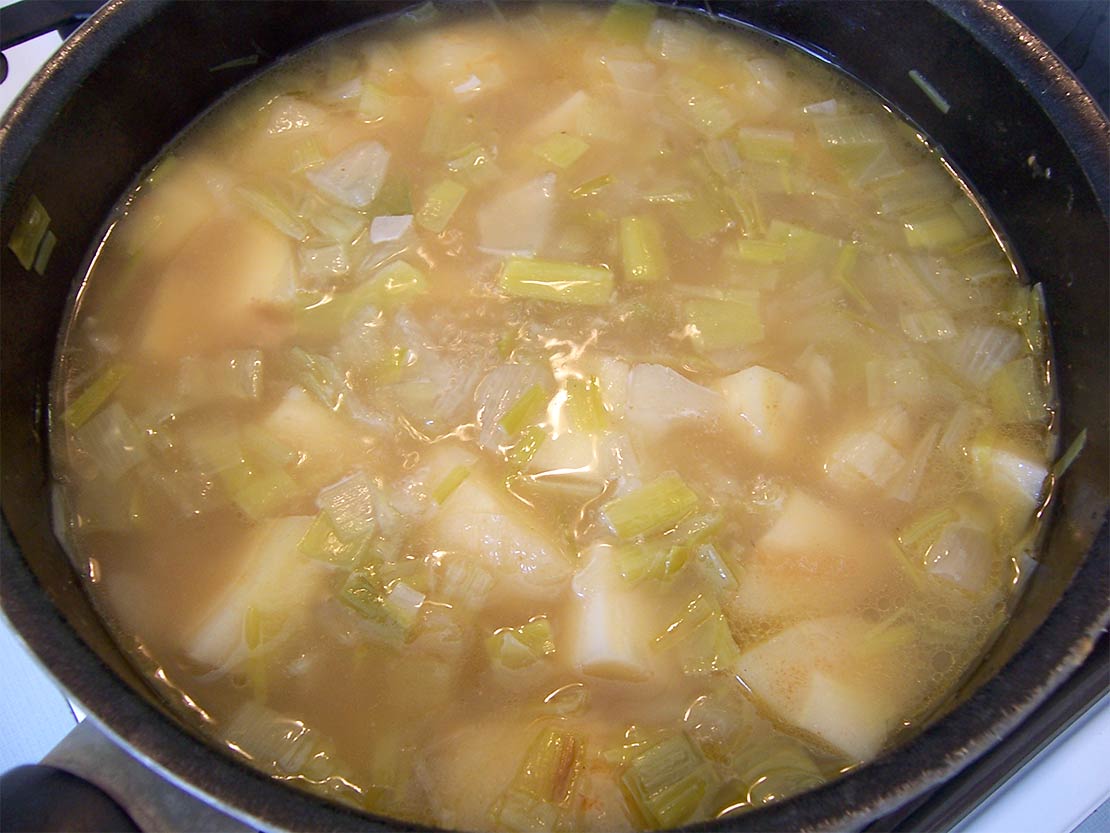 cooking the potato