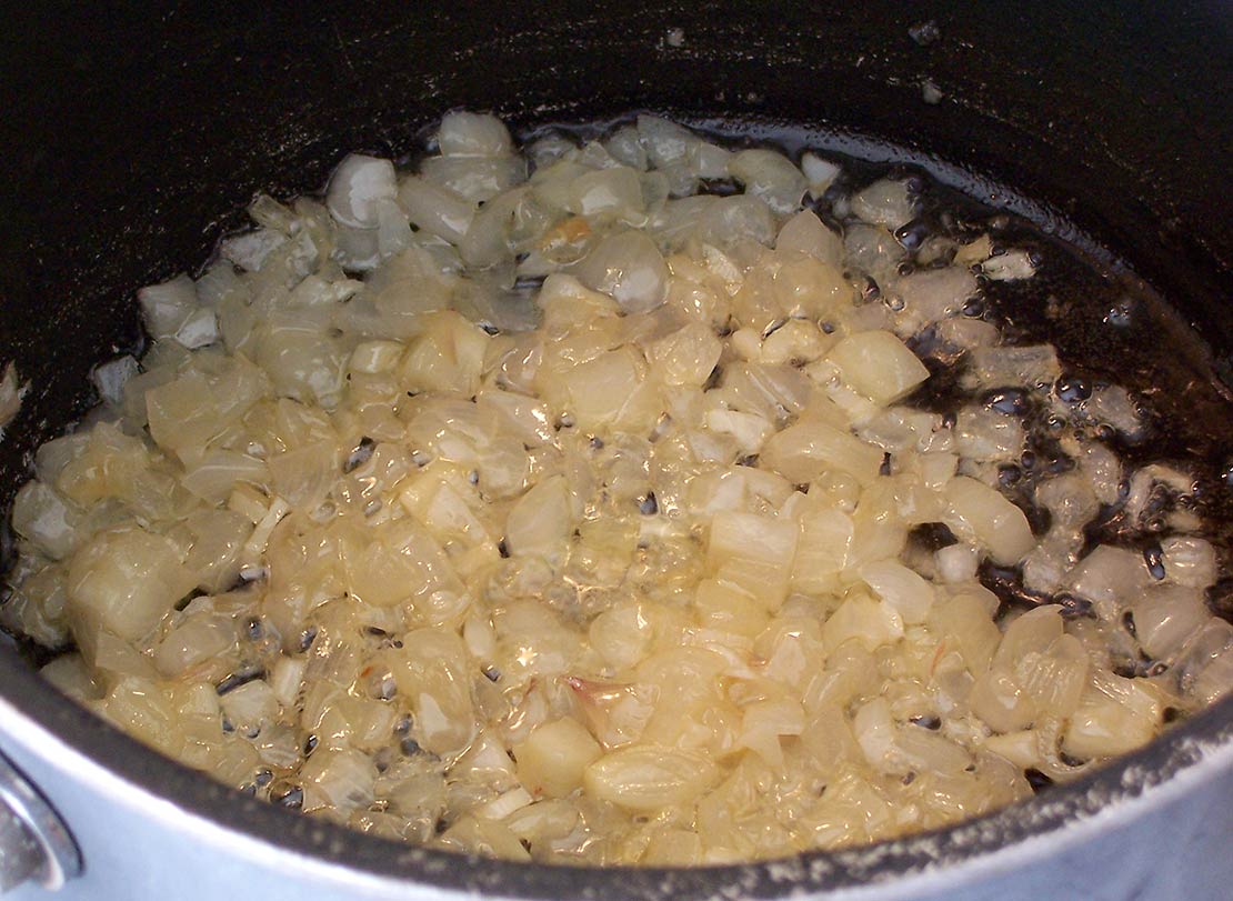 soften the shallot