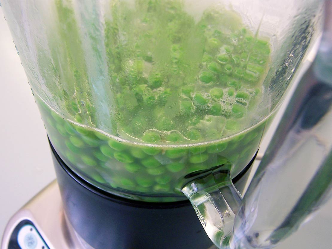 blending the soup