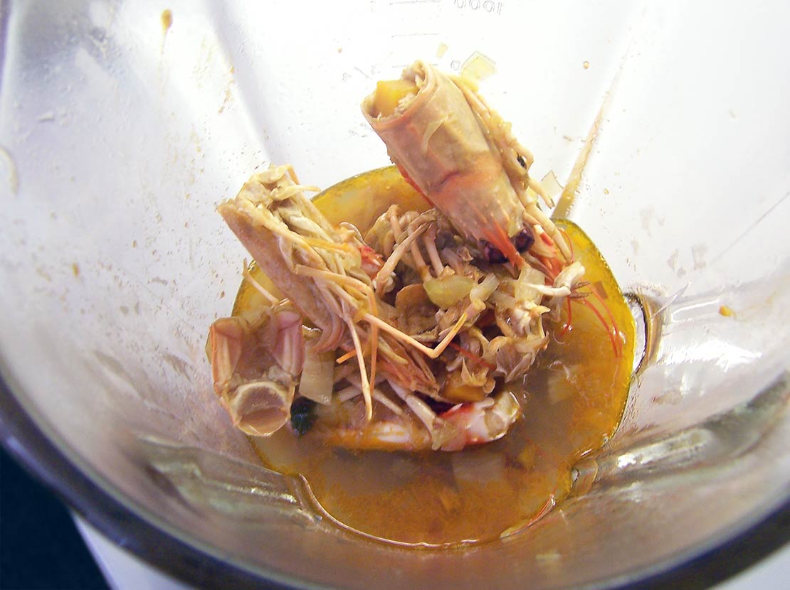 blending the soup